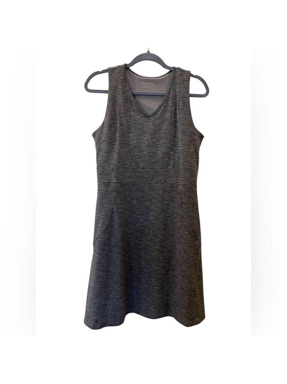 MONDETTA Womens Performance Luxury Activewear Dress Quiet Shade Gray Size Medium